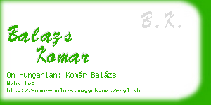balazs komar business card